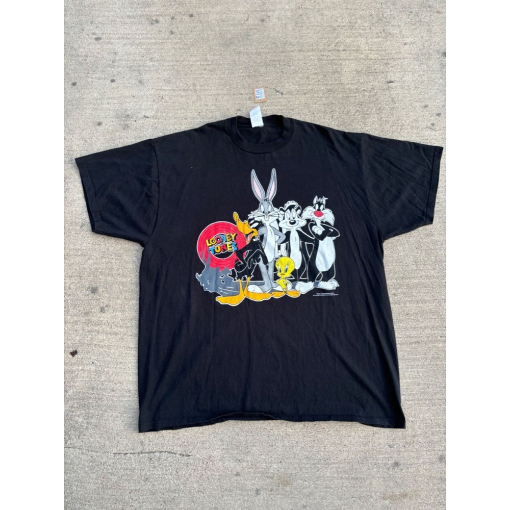 Men's Vintage Looney toons T-Shirt Black 2XL